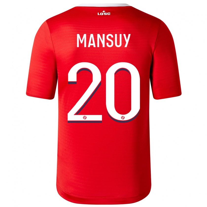 Kandiny Niño Camiseta Heloise Mansuy #20 Rojo 1ª Equipación 2023/24 La Camisa