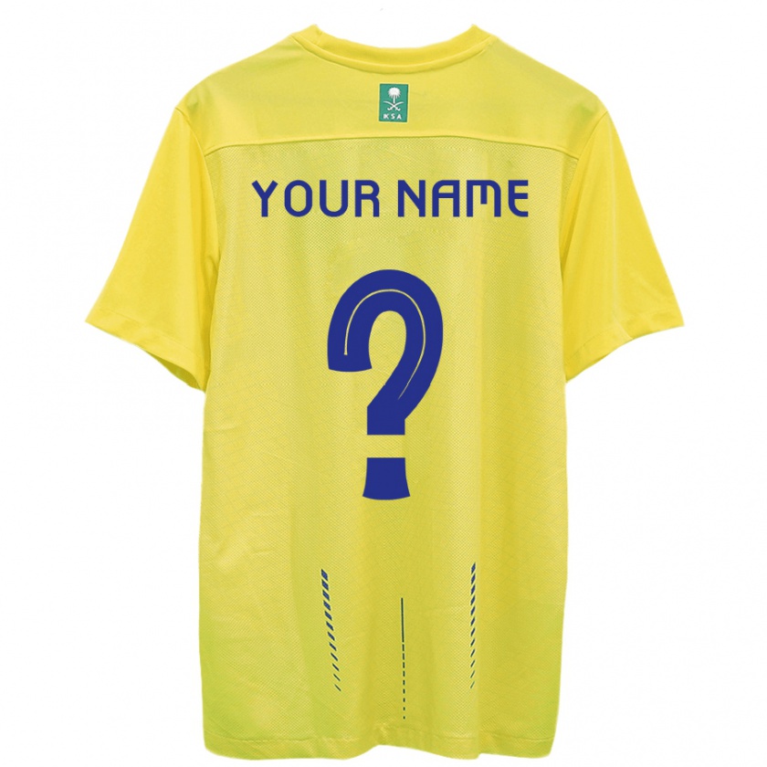 Kandiny Bambino Maglia Il Tuo Nome #0 Giallo Kit Gara Home 2023/24 Maglietta