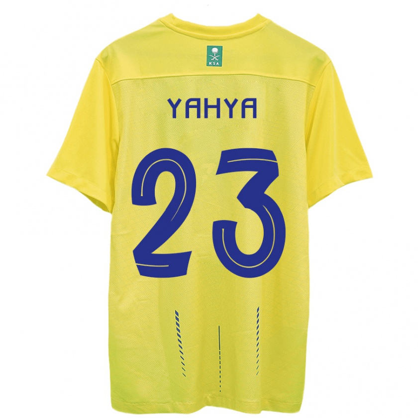 Kandiny Niño Camiseta Ayman Yahya #23 Amarillo 1ª Equipación 2023/24 La Camisa