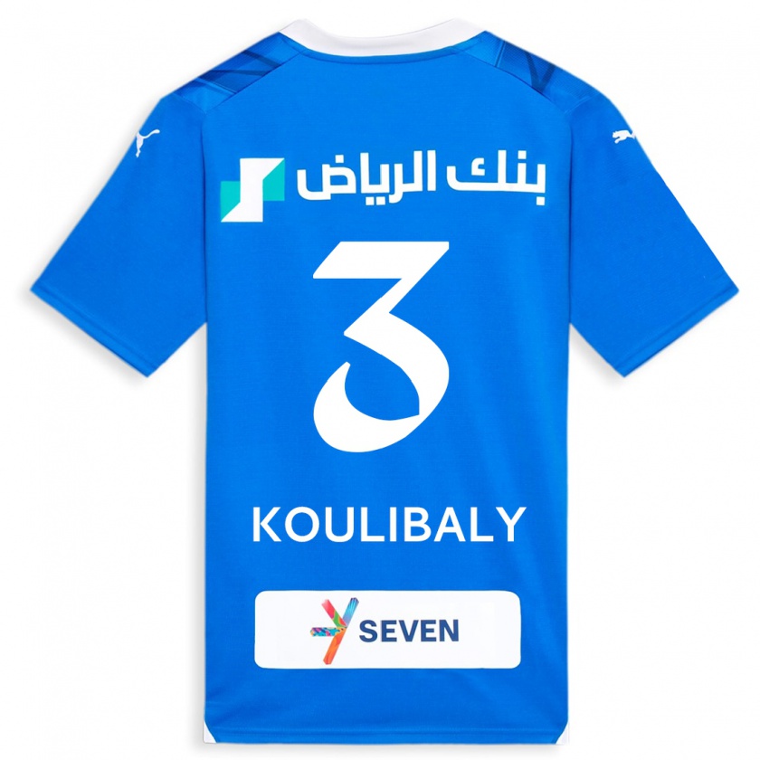 Kandiny Kinder Kalidou Koulibaly #3 Blau Heimtrikot Trikot 2023/24 T-Shirt Österreich