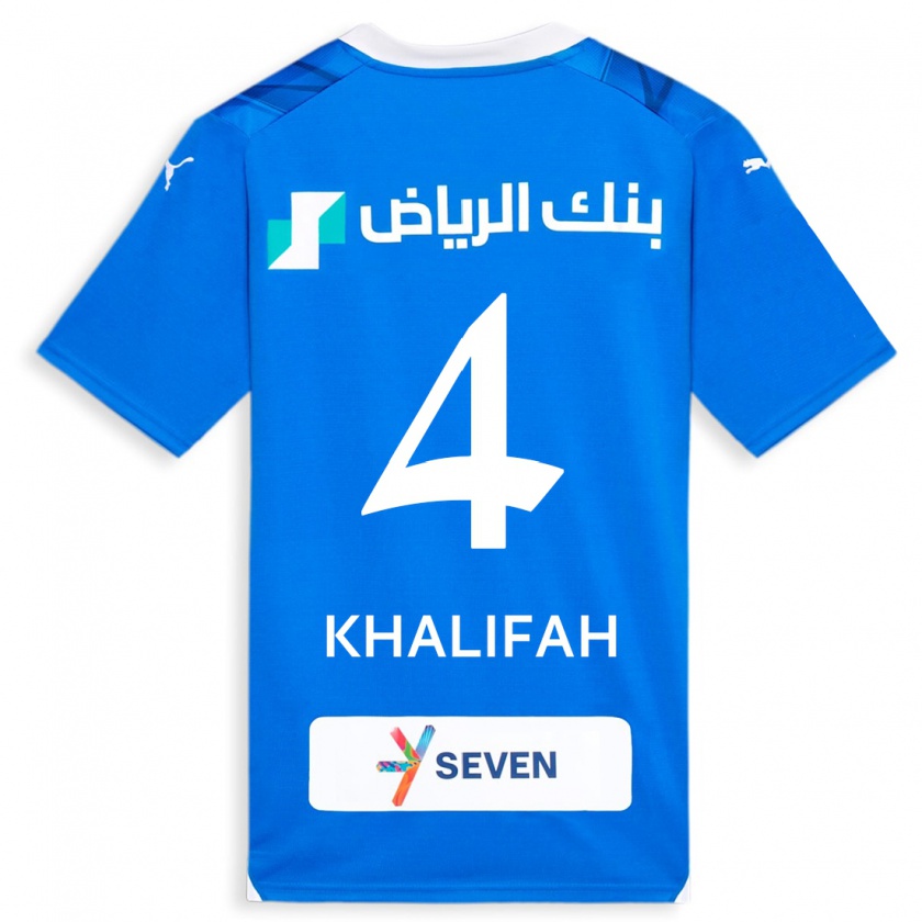 Kandiny Kinder Khalifah Al-Dawsari #4 Blau Heimtrikot Trikot 2023/24 T-Shirt Österreich