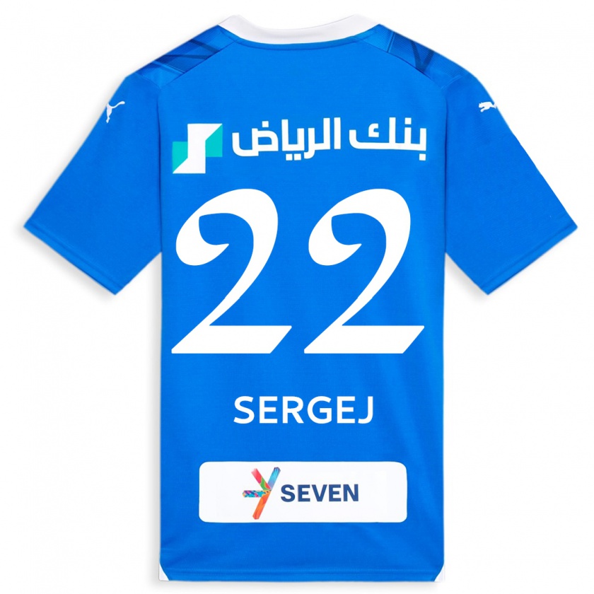 Kandiny Niño Camiseta Sergej Milinkovic-Savic #22 Azul 1ª Equipación 2023/24 La Camisa México