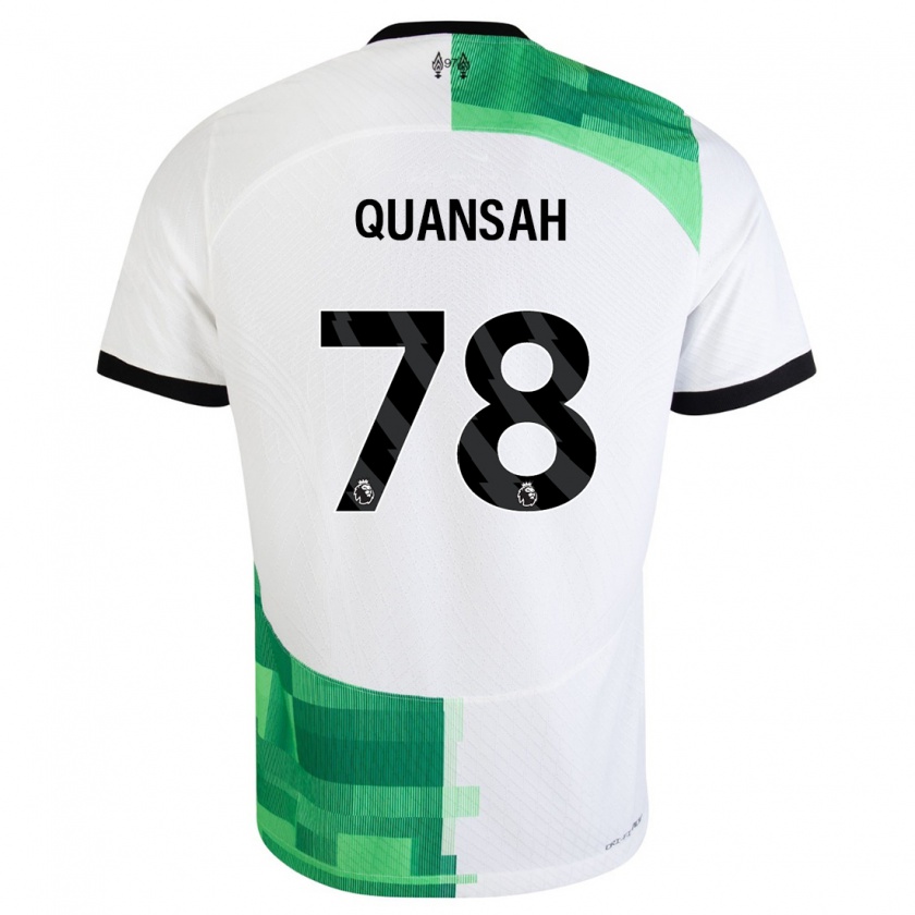 Kandiny Kinder Jarell Quansah #78 Weiß Grün Auswärtstrikot Trikot 2023/24 T-Shirt Österreich