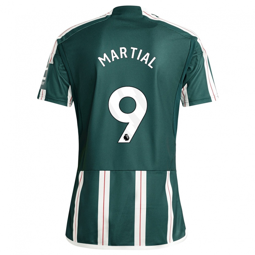 Kandiny Kinderen Anthony Martial #9 Donkergroen Uitshirt Uittenue 2023/24 T-Shirt België