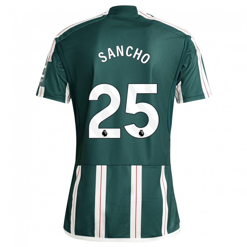 Kandiny Niño Camiseta Jadon Sancho #25 Verde Oscuro 2ª Equipación 2023/24 La Camisa