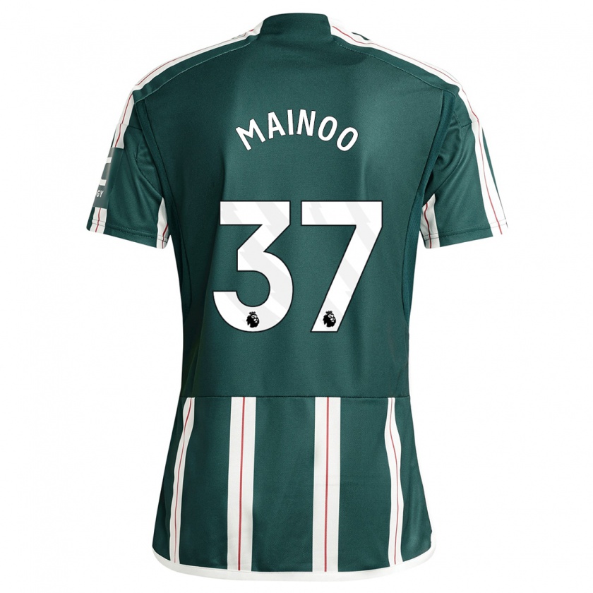 Kandiny Niño Camiseta Kobbie Mainoo #37 Verde Oscuro 2ª Equipación 2023/24 La Camisa