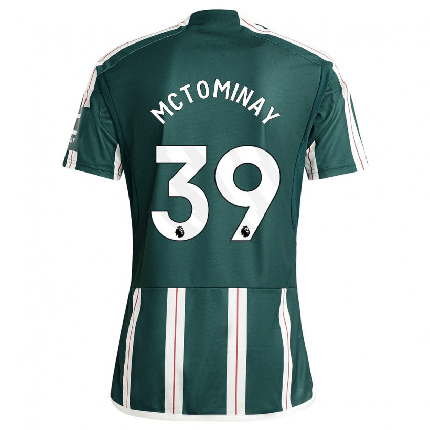 Kandiny Bambino Maglia Scott Mctominay #39 Verde Scuro Kit Gara Away 2023/24 Maglietta