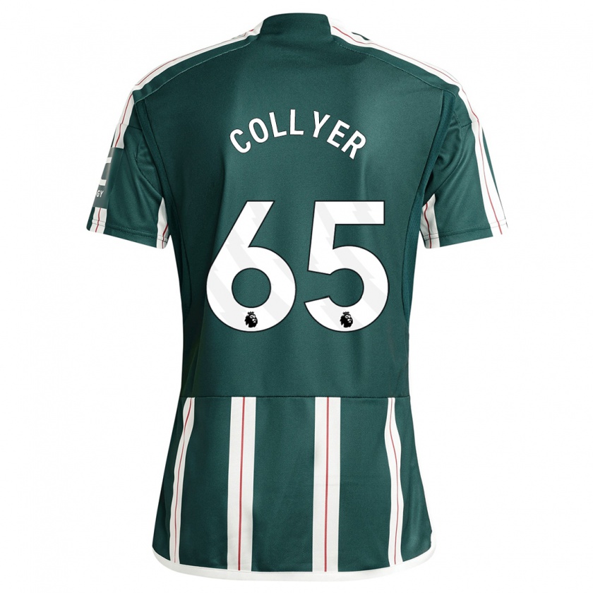 Kandiny Niño Camiseta Toby Collyer #65 Verde Oscuro 2ª Equipación 2023/24 La Camisa