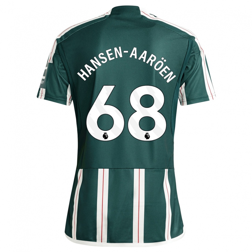 Kandiny Niño Camiseta Isak Hansen-Aaröen #68 Verde Oscuro 2ª Equipación 2023/24 La Camisa