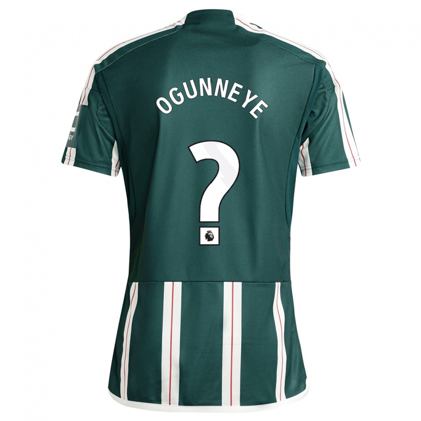 Kandiny Niño Camiseta Habeeb Ogunneye #0 Verde Oscuro 2ª Equipación 2023/24 La Camisa