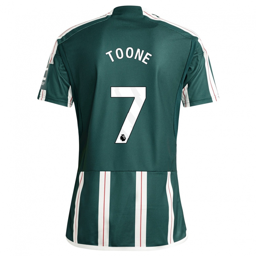 Kandiny Niño Camiseta Ella Toone #7 Verde Oscuro 2ª Equipación 2023/24 La Camisa