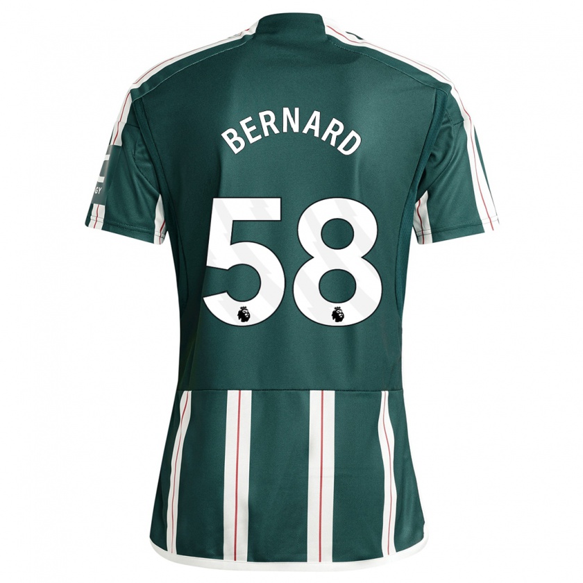 Kandiny Bambino Maglia Bernard #58 Verde Scuro Kit Gara Away 2023/24 Maglietta