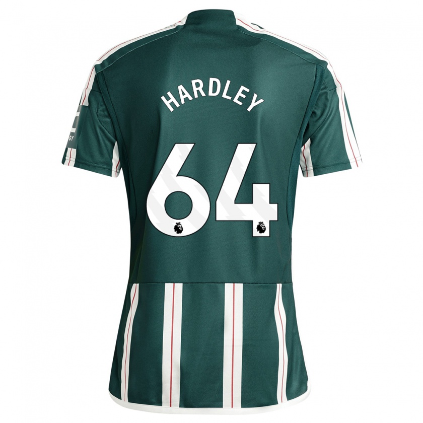 Kandiny Niño Camiseta Bjorn Hardley #64 Verde Oscuro 2ª Equipación 2023/24 La Camisa