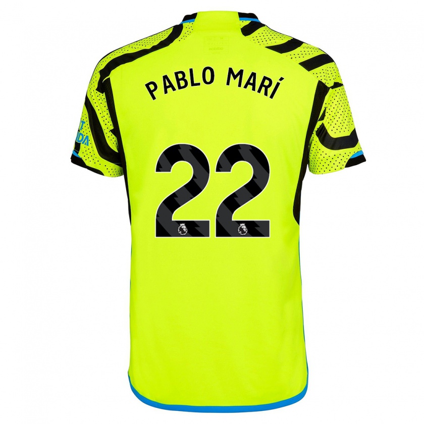 Kandiny Kinderen Pablo Mari #22 Geel Uitshirt Uittenue 2023/24 T-Shirt België