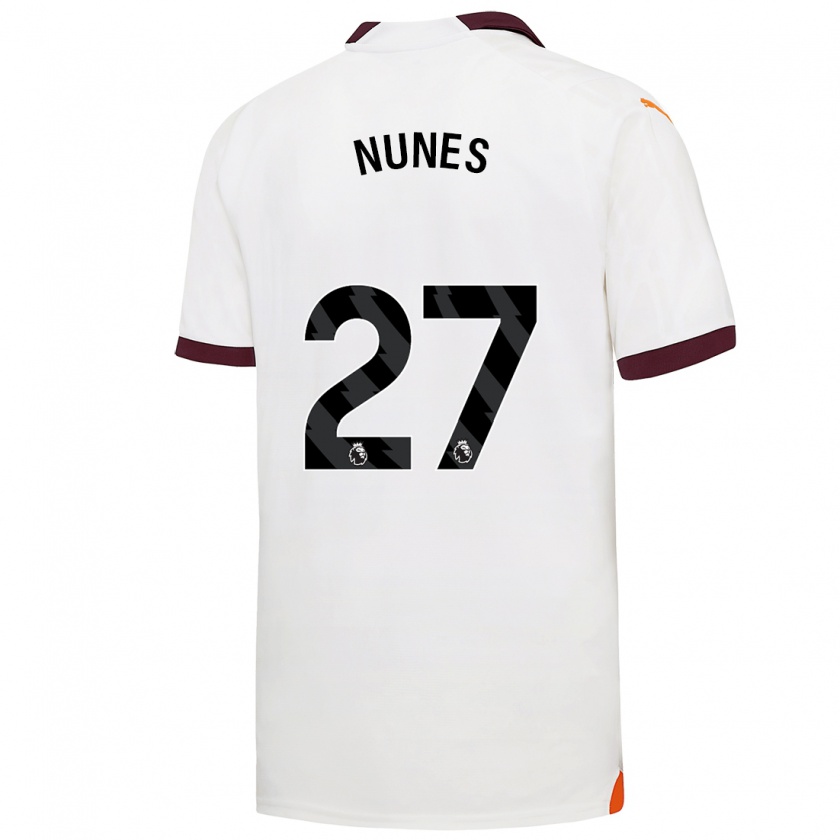 Kandiny Kinder Matheus Nunes #27 Weiß Auswärtstrikot Trikot 2023/24 T-Shirt Österreich