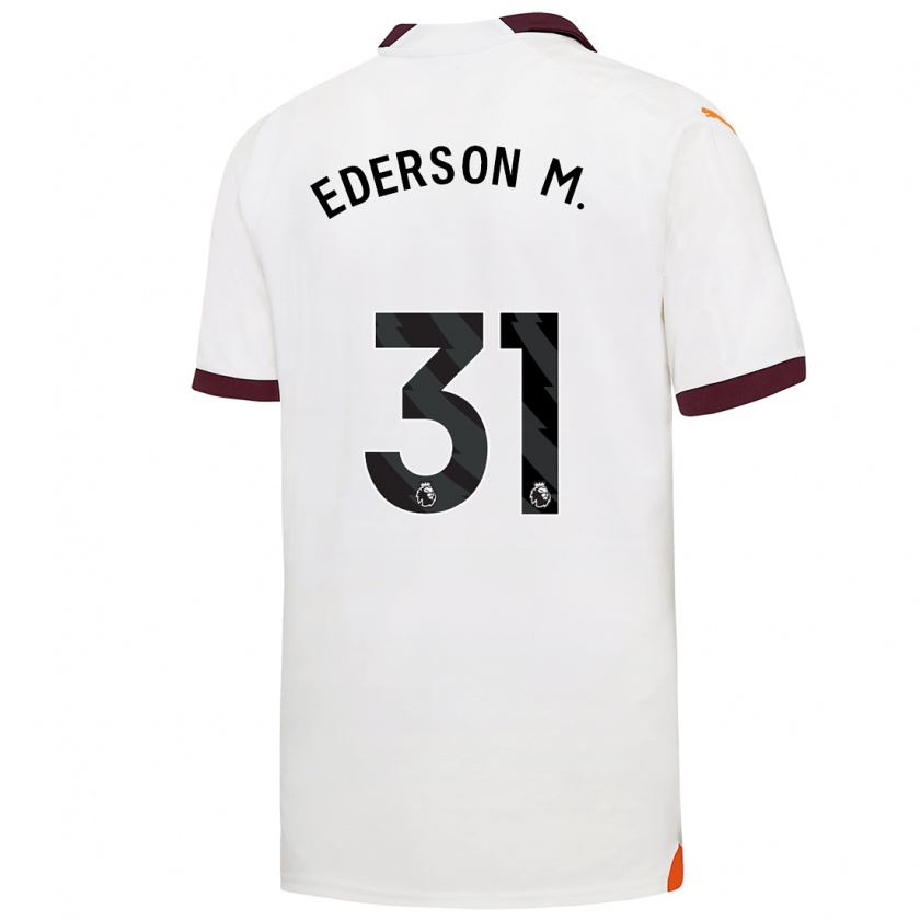 Kandiny Niño Camiseta Ederson #31 Blanco 2ª Equipación 2023/24 La Camisa