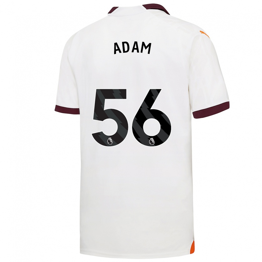 Kandiny Bambino Maglia Josh Adam #56 Bianco Kit Gara Away 2023/24 Maglietta