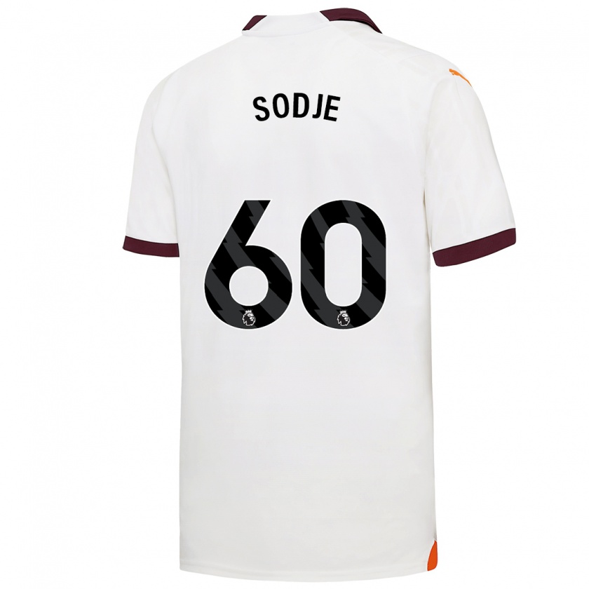 Kandiny Bambino Maglia Tai Sodje #60 Bianco Kit Gara Away 2023/24 Maglietta