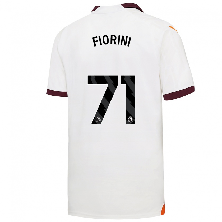 Kandiny Bambino Maglia Lewis Fiorini #71 Bianco Kit Gara Away 2023/24 Maglietta