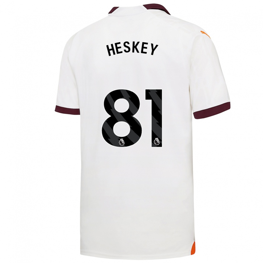 Kandiny Niño Camiseta Jaden Heskey #81 Blanco 2ª Equipación 2023/24 La Camisa