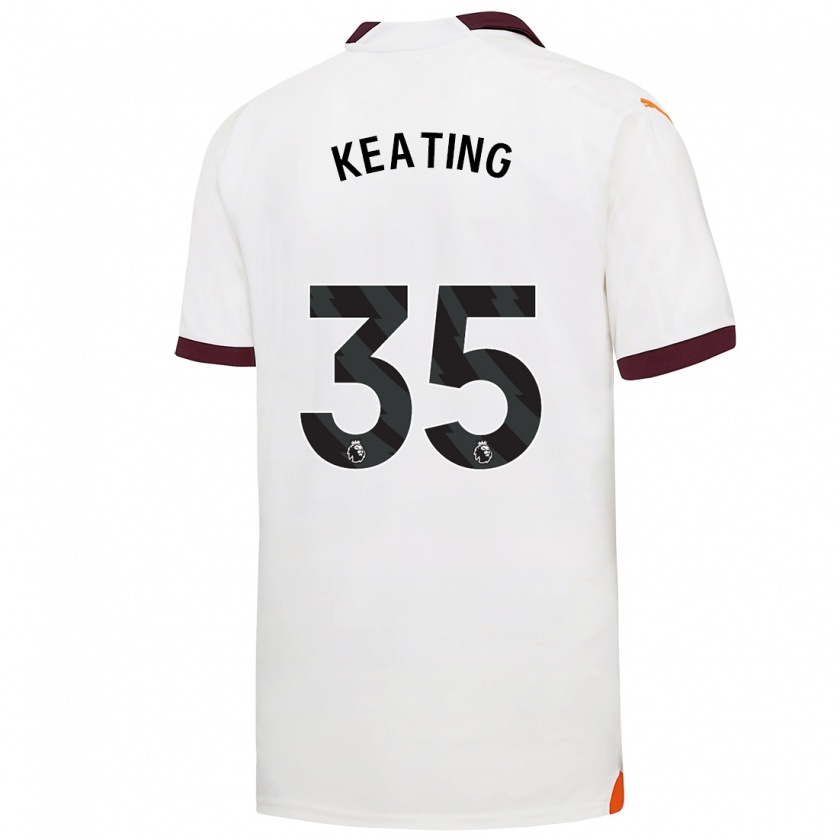 Kandiny Bambino Maglia Khiara Keating #35 Bianco Kit Gara Away 2023/24 Maglietta