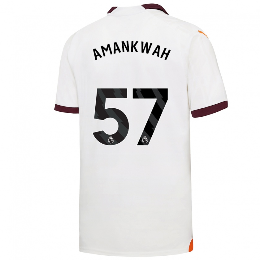 Kandiny Kinderen Yeboah Amankwah #57 Wit Uitshirt Uittenue 2023/24 T-Shirt België