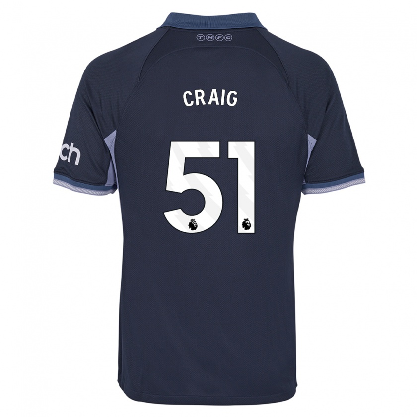 Kandiny Kinderen Matthew Craig #51 Donkerblauw Uitshirt Uittenue 2023/24 T-Shirt België