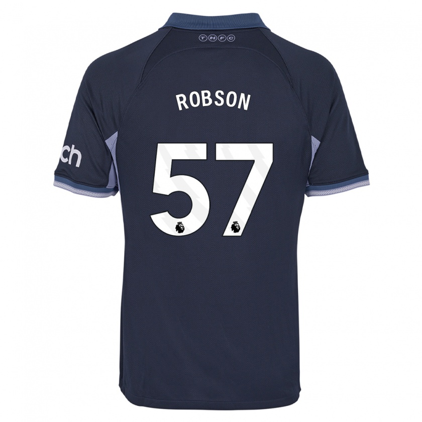 Kandiny Kinderen Max Robson #57 Donkerblauw Uitshirt Uittenue 2023/24 T-Shirt België