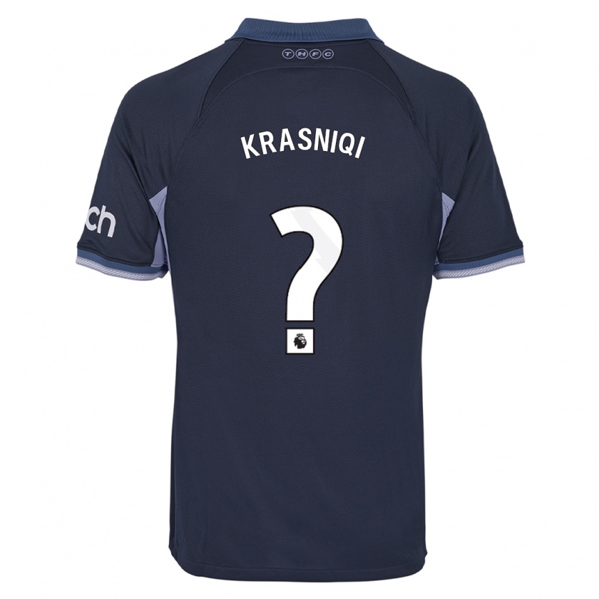 Kandiny Bambino Maglia Elliot Krasniqi #0 Blu Scuro Kit Gara Away 2023/24 Maglietta