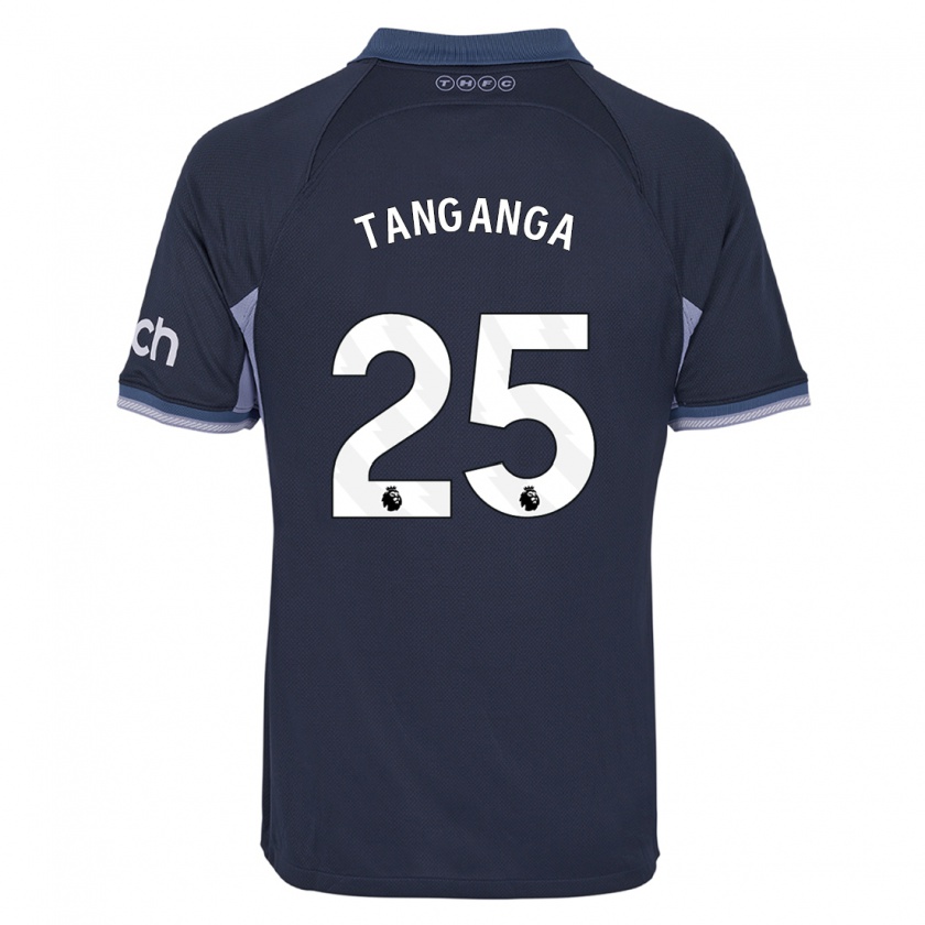 Kandiny Bambino Maglia Japhet Tanganga #25 Blu Scuro Kit Gara Away 2023/24 Maglietta