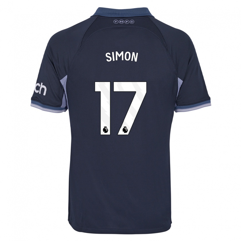 Kandiny Kinder Kyah Simon #17 Dunkelblau Auswärtstrikot Trikot 2023/24 T-Shirt Österreich