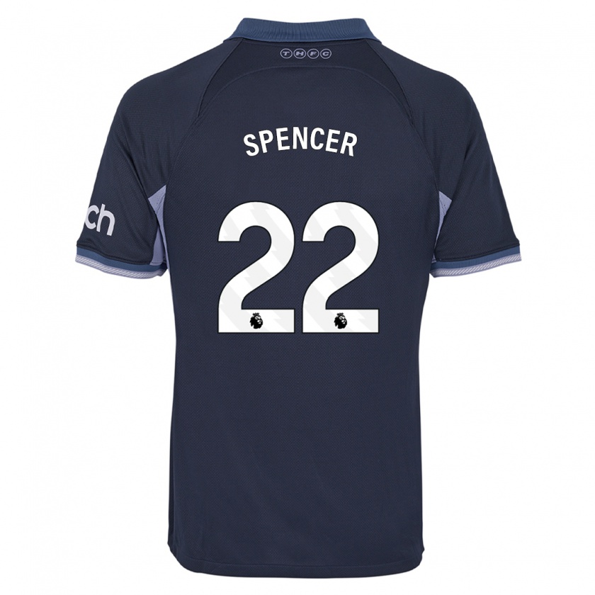 Kandiny Kinderen Rebecca Spencer #22 Donkerblauw Uitshirt Uittenue 2023/24 T-Shirt België