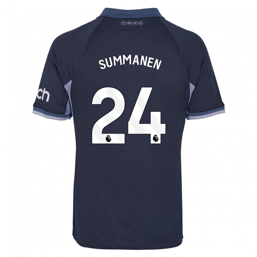 Kandiny Bambino Maglia Eveliina Summanen #24 Blu Scuro Kit Gara Away 2023/24 Maglietta