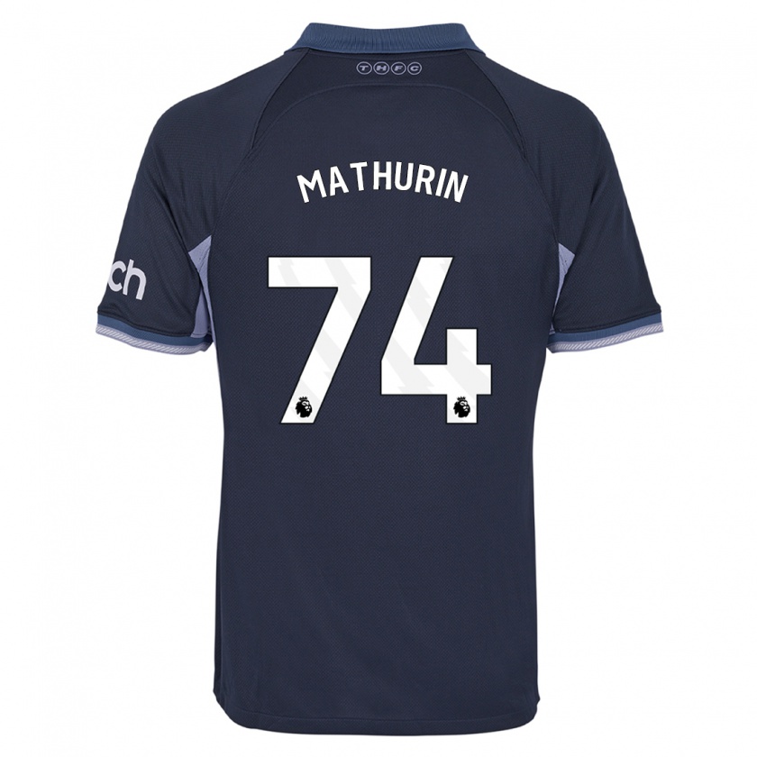 Kandiny Kinder Roshaun Mathurin #74 Dunkelblau Auswärtstrikot Trikot 2023/24 T-Shirt Österreich