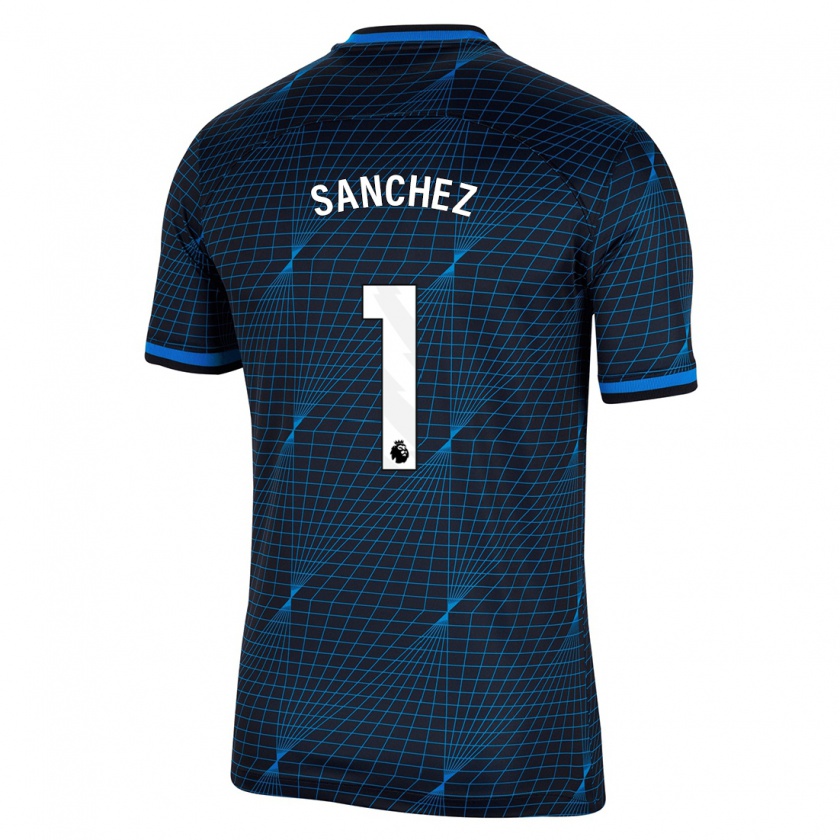 Kandiny Bambino Maglia Robert Sánchez #1 Blu Scuro Kit Gara Away 2023/24 Maglietta