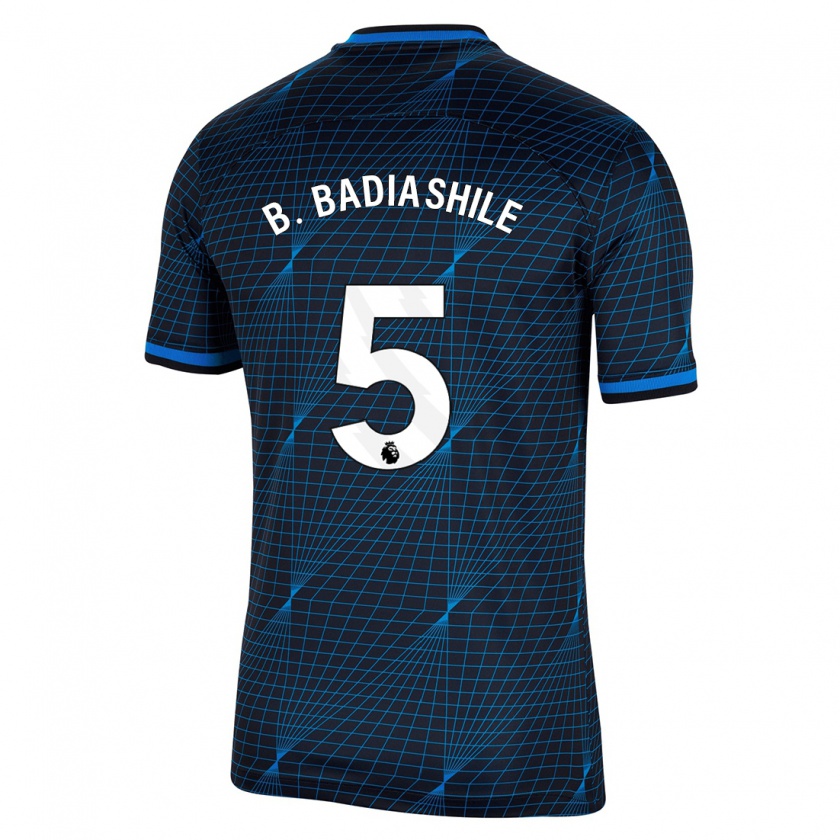 Kandiny Bambino Maglia Benoît Badiashile #5 Blu Scuro Kit Gara Away 2023/24 Maglietta