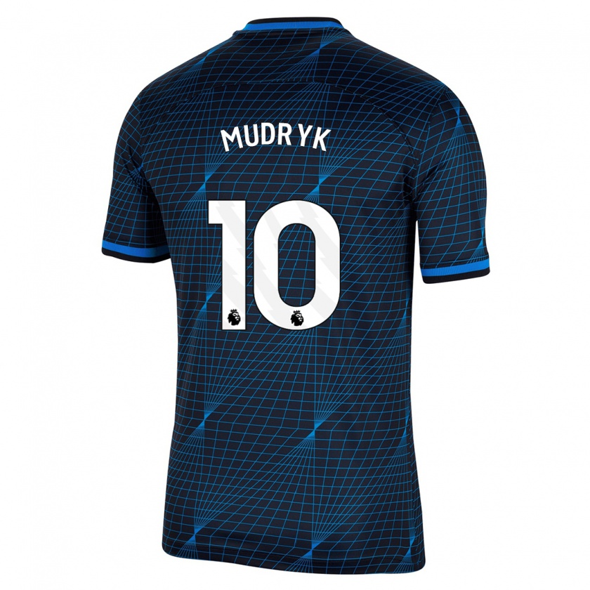 Kandiny Kinderen Mykhaylo Mudryk #10 Donkerblauw Uitshirt Uittenue 2023/24 T-Shirt België