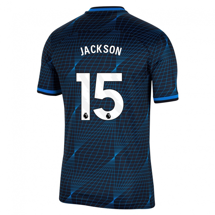 Kandiny Kinderen Nicolas Jackson #15 Donkerblauw Uitshirt Uittenue 2023/24 T-Shirt België