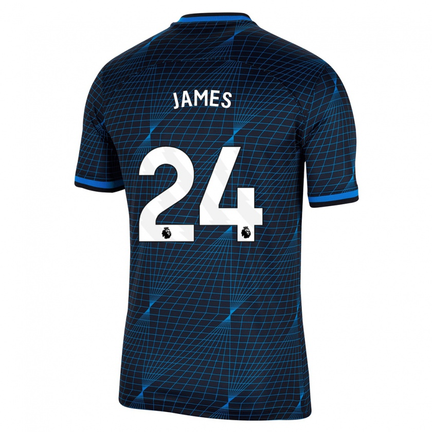 Kandiny Kinderen Reece James #24 Donkerblauw Uitshirt Uittenue 2023/24 T-Shirt België