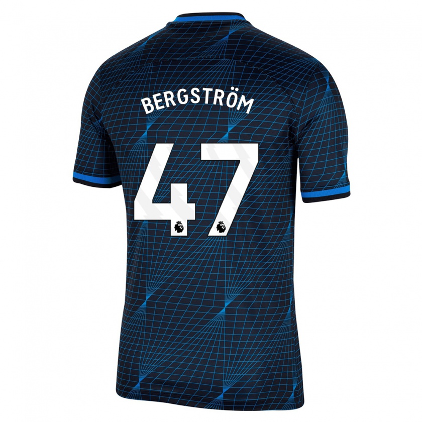 Kandiny Bambino Maglia Lucas Bergström #47 Blu Scuro Kit Gara Away 2023/24 Maglietta