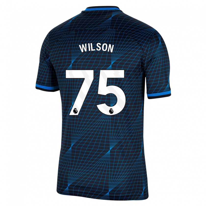 Kandiny Kinder Kaiden Wilson #75 Dunkelblau Auswärtstrikot Trikot 2023/24 T-Shirt Österreich