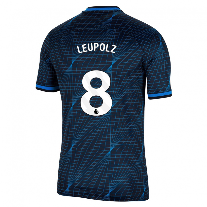 Kandiny Bambino Maglia Melanie Leupolz #8 Blu Scuro Kit Gara Away 2023/24 Maglietta