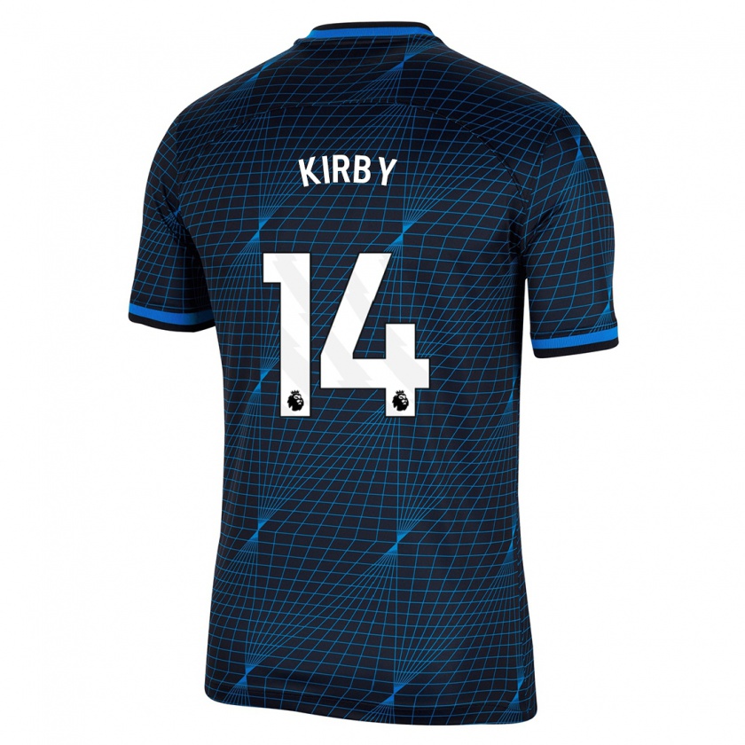 Kandiny Bambino Maglia Fran Kirby #14 Blu Scuro Kit Gara Away 2023/24 Maglietta