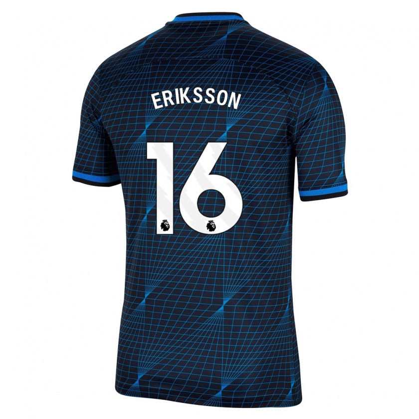 Kandiny Kinderen Magdalena Eriksson #16 Donkerblauw Uitshirt Uittenue 2023/24 T-Shirt België