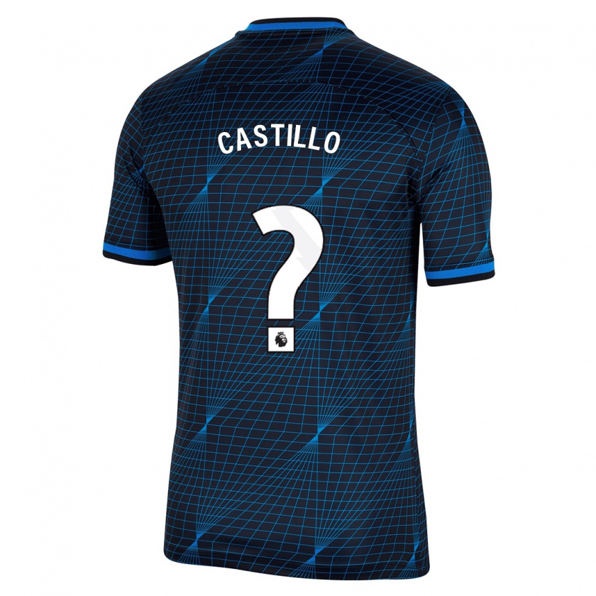 Kandiny Kinderen Juan Castillo #0 Donkerblauw Uitshirt Uittenue 2023/24 T-Shirt België