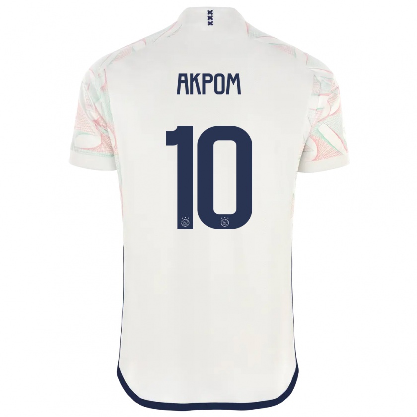 Kandiny Bambino Maglia Chuba Akpom #10 Bianco Kit Gara Away 2023/24 Maglietta