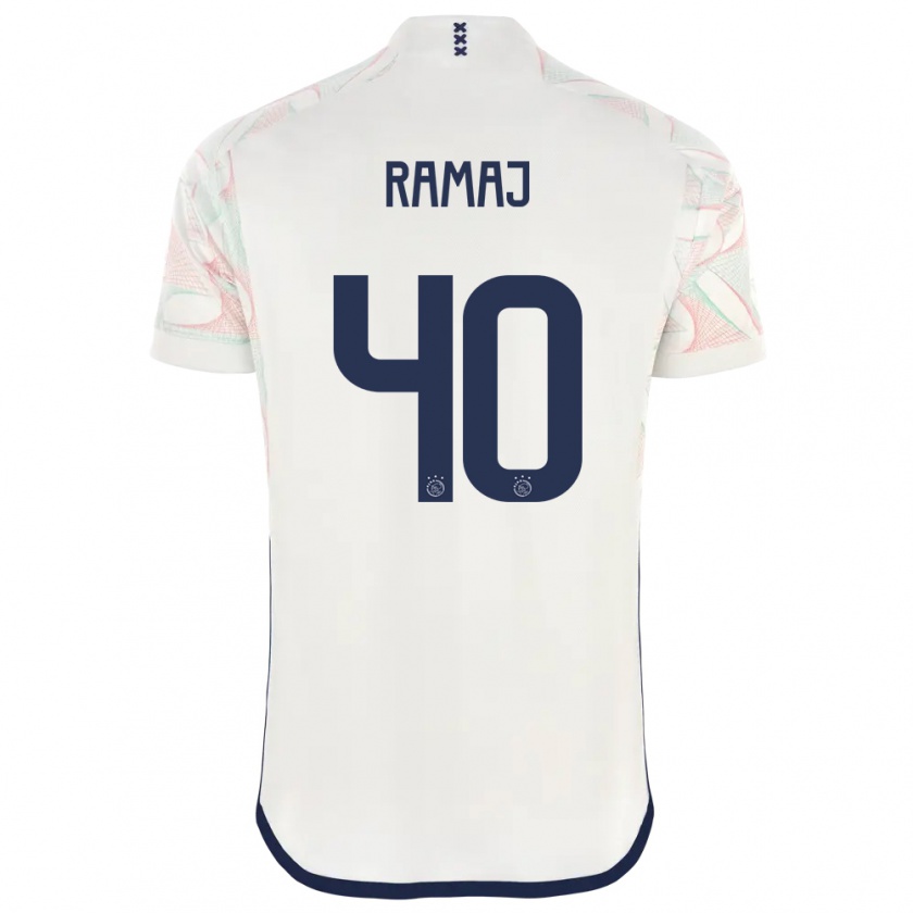 Kandiny Bambino Maglia Diant Ramaj #40 Bianco Kit Gara Away 2023/24 Maglietta