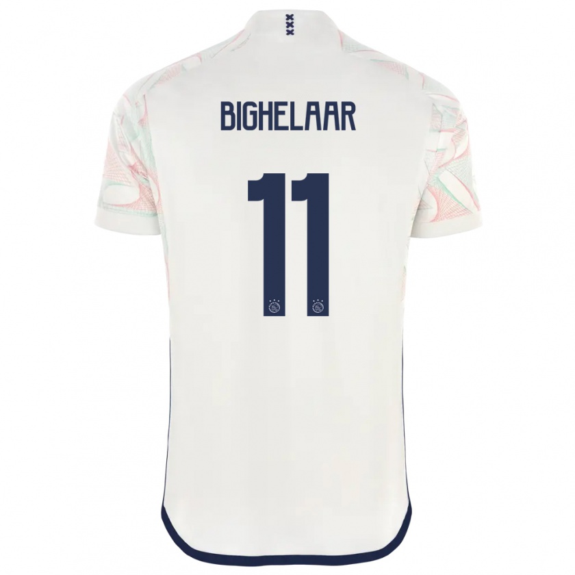 Kandiny Bambino Maglia Marjolijn Van Den Bighelaar #11 Bianco Kit Gara Away 2023/24 Maglietta