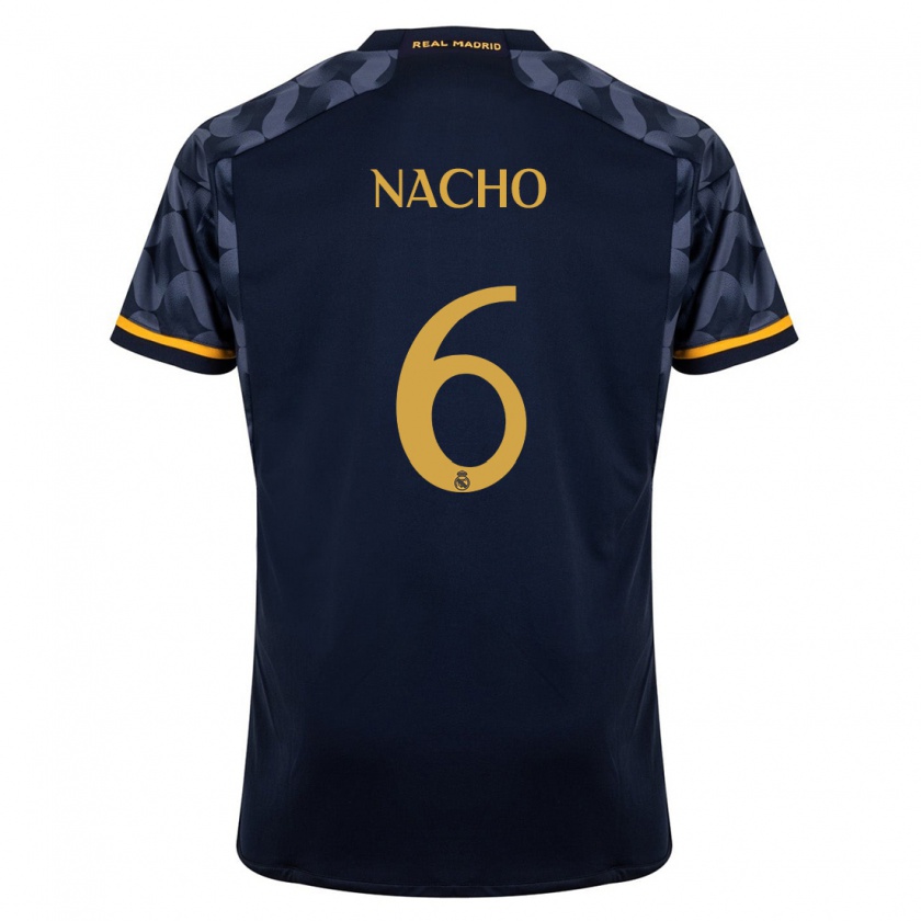 Kandiny Kinderen Nacho Fernández #6 Donkerblauw Uitshirt Uittenue 2023/24 T-Shirt België