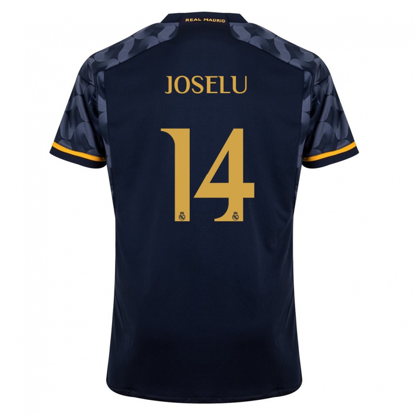 Kandiny Kinderen Joselu #14 Donkerblauw Uitshirt Uittenue 2023/24 T-Shirt België